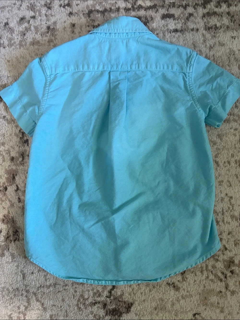 Boys Ralph Lauren Boys Short-Sleeve Button-Down Shirt - Light Blue